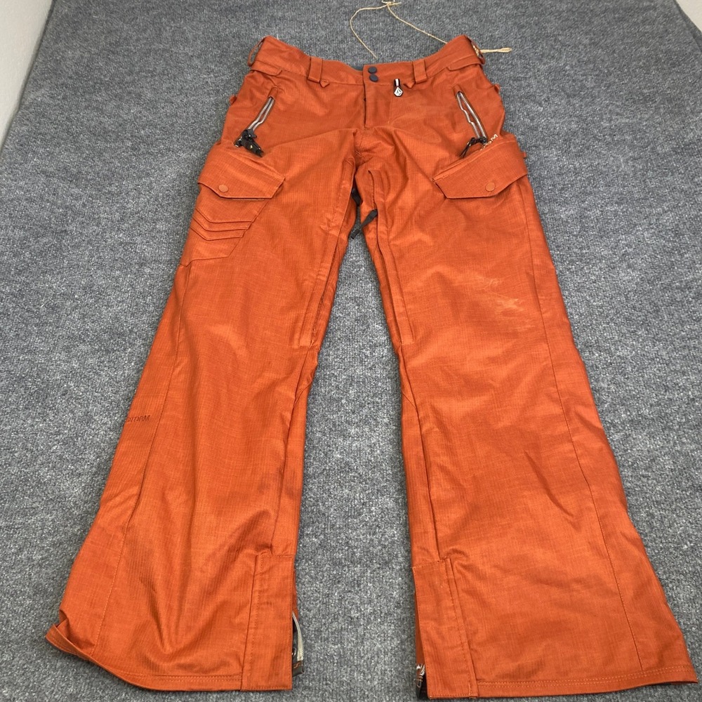 Volcom Sniper Snow Pants Orange 10K Waterproof Ski Snowboard Small H1351402